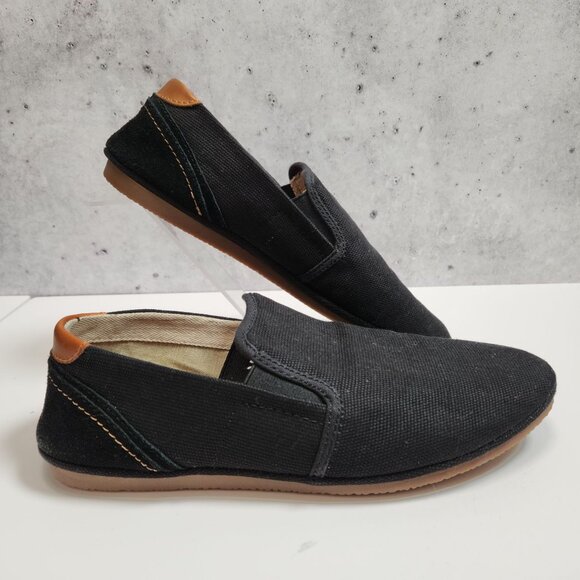 Aldo Decarli-97 Slip-On Shoes Size Men's 9.5 Black Canvas - Picture 1 of 16